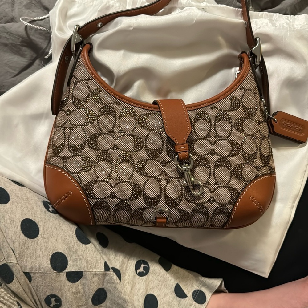 Coach hamptons hobo crystal